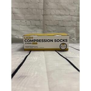 Pembrook Light Compression Socks Large/Extra Large Women and Men 3 Pairs